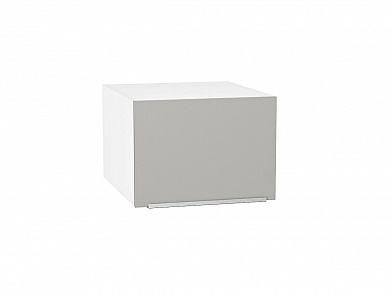 Шкаф верхний горизонтальный глубокий Фьюжн 358*500*576 Silky Light Grey / Белый