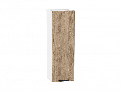 Шкаф верхний с 1-ой дверцей Флэт 920*300*318 Natural Casella Oak 2S / Белый