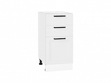 Шкаф нижний с 3-мя ящиками Нео 816*400*480 White Silk / Белый