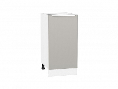 Шкаф нижний с 1-ой дверцей Фьюжн 816*400*480 Silky Light Grey / Белый