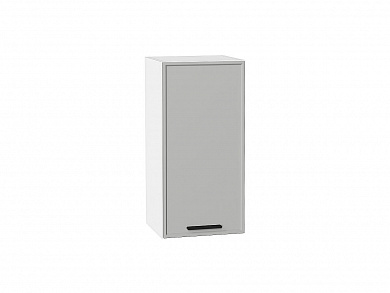 Шкаф верхний с 1-ой дверцей Фрейм 716*350*324 Grey Silk / Белый