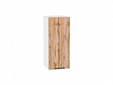 Шкаф верхний с 1-ой дверцей Флэт 716*300*318 Wotan Oak 2S / Белый