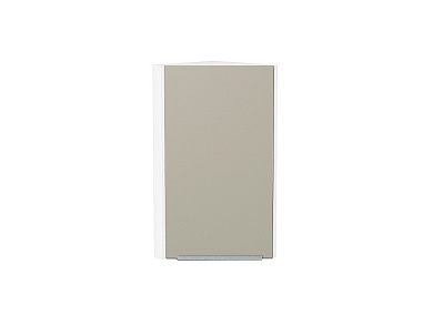 Шкаф верхний торцевой Фьюжн 716*300*306 Silky Grey / Белый