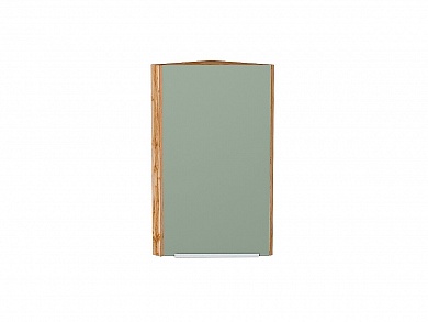 Шкаф верхний торцевой Фьюжн 716*300*306 Silky Mint / Дуб Вотан