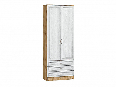 Шкаф двухстворчатый Стиль ШК-803 с ящиками 2110*800*376 White Dreamline