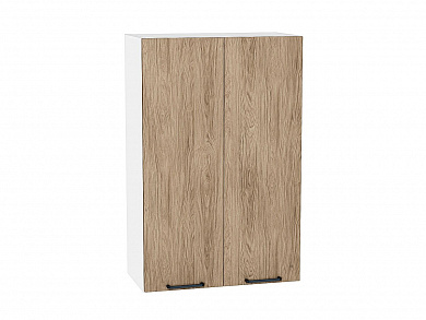 Шкаф верхний с 2-мя дверцами Флэт 920*600*318 Natural Casella Oak 2S / Белый