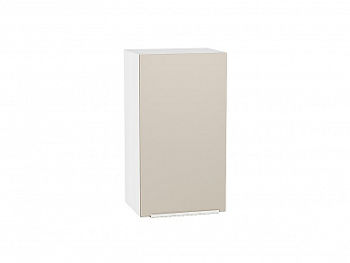 Шкаф верхний с 1-ой дверцей Фьюжн 716*400*320 Cream Silk / Белый