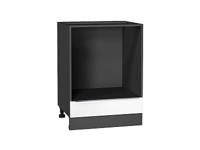Шкаф нижний под духовку Фьюжн 816*600*476 Silky White / Graphite