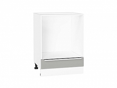 Шкаф нижний под духовку Фьюжн 816*600*476 Silky Light Grey / Белый