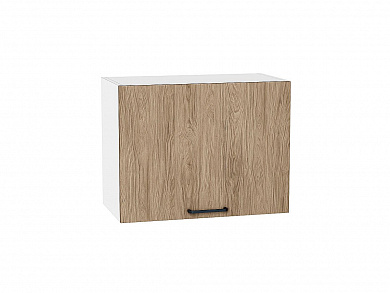 Шкаф верхний горизонтальный Флэт 458*600*318 Natural Casella Oak 2S / Белый