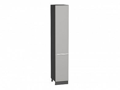 Шкаф пенал с 2-мя дверцами Фьюжн 2336*400*576 Silky Light Grey / Graphite