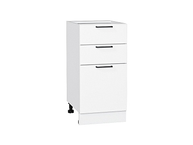 Шкаф нижний с 3-мя ящиками Флэт 816*400*478 White In 2S / Белый