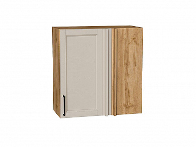 Шкаф верхний прямой угловой Сканди 716*700*345 Cream Silkwood / Дуб Вотан