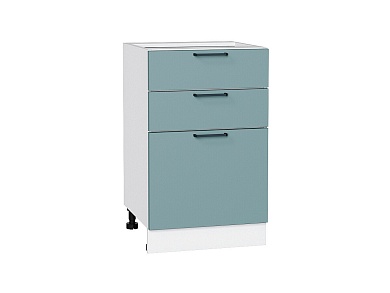 Шкаф нижний с 3-мя ящиками Флэт 816*500*478 Grey-green In 2S / Белый