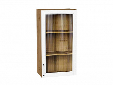 Шкаф верхний с 1-ой остекленной дверцей Сканди 920*500*320 White Silkwood / Дуб Вотан