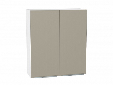 Шкаф верхний с 2-мя дверцами Фьюжн 920*800*320 Silky Grey / Белый