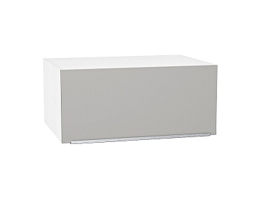 Шкаф верхний горизонтальный глубокий Фьюжн 358*800*576 Silky Light Grey / Белый