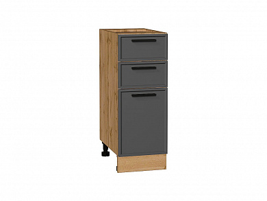 Шкаф нижний с 3-мя ящиками Фрейм 816*300*484 Stormy Silk / Дуб Вотан