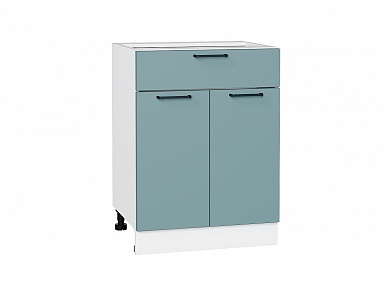 Шкаф нижний с 2-мя дверцами и ящиком Флэт 816*600*478 Grey-green In 2S / Белый