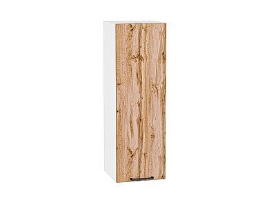 Шкаф верхний с 1-ой дверцей Флэт 920*300*318 Wotan Oak 2S / Белый