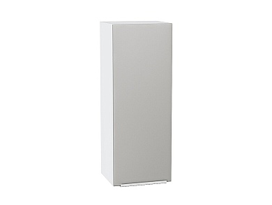 Шкаф верхний с 1-ой дверцей Фьюжн 920*350*320 Silky Light Grey / Белый