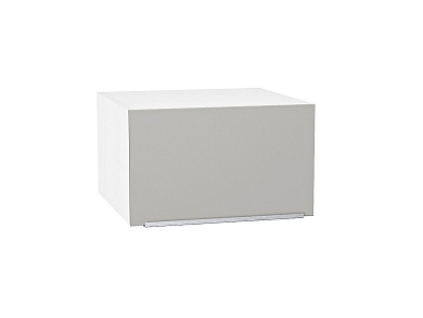 Шкаф верхний горизонтальный глубокий Фьюжн 358*600*576 Silky Light Grey / Белый