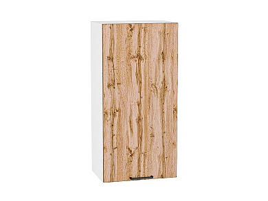 Шкаф верхний с 1-ой дверцей Флэт 920*450*318 Wotan Oak 2S / Белый