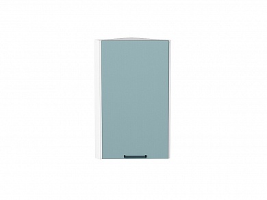 Шкаф верхний торцевой Флэт 716*300*306 Grey-green In 2S / Белый