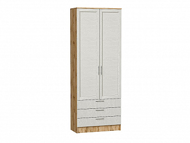 Шкаф двухстворчатый Стиль ШК-803 с ящиками 2110*800*376 Cappuccino Softwood