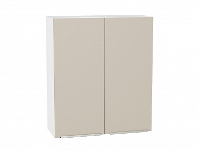 Шкаф верхний с 2-мя дверцами Фьюжн 920*800*320 Cream Silk / Белый