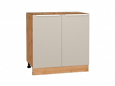 Шкаф нижний с 2-мя дверцами Фьюжн 816*800*480 Cream Silk / Дуб Вотан
