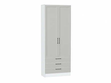 Шкаф двухстворчатый Стиль ШК-803 с ящиками 2110*800*376 Grey Silkwood