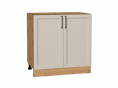 Шкаф нижний с 2-мя дверцами Сканди 816*800*478 Cream Silkwood / Дуб Вотан