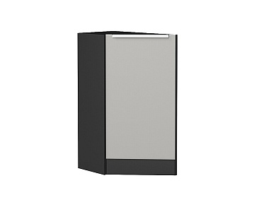 Шкаф нижний торцевой Фьюжн 816*296*554 Silky Light Grey / Graphite