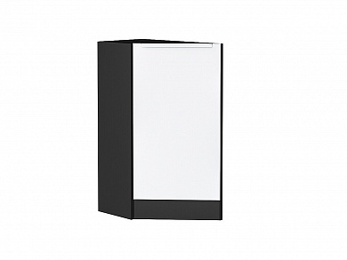 Шкаф нижний торцевой Фьюжн 816*296*554 Silky White / Graphite