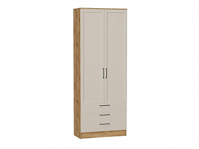Шкаф двухстворчатый Стиль ШК-803 с ящиками 2110*800*376 Cream Silkwood