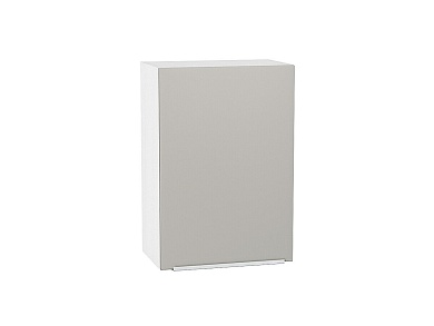 Шкаф верхний с 1-ой дверцей Фьюжн 716*500*320 Silky Light Grey / Белый