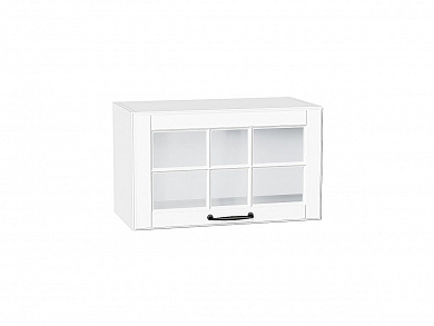 Шкаф верхний горизонтальный остекленный Дублин 358*600*318 Special White / Белый