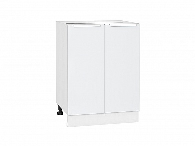 Шкаф нижний с 2-мя дверцами Фьюжн 816*600*480 Silky White / Белый