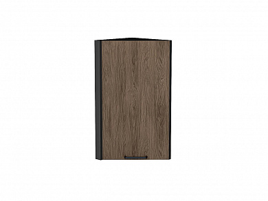Шкаф верхний торцевой Флэт 716*300*306 Brown Casella Oak 2S / Graphite