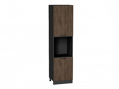 Шкаф пенал с 2-мя дверцами под технику Флэт 2336*600*574 Brown Casella Oak 2S / Graphite