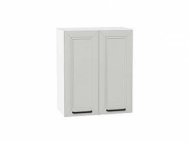 Шкаф верхний с 2-мя дверцами Нео 716*600*320 Grey Silk / Белый