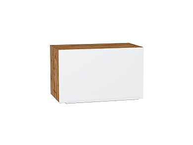 Шкаф верхний горизонтальный Фьюжн 358*600*320 Silky White / Дуб Вотан