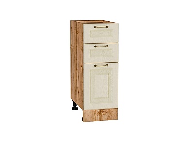 Шкаф нижний с 3-мя ящиками Ницца 816*300*478 Дуб крем / Дуб Вотан