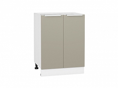 Шкаф нижний с 2-мя дверцами Фьюжн 816*600*480 Silky Grey / Белый