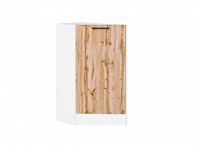 Шкаф нижний торцевой Флэт 816*296*552 Wotan Oak 2S / Белый