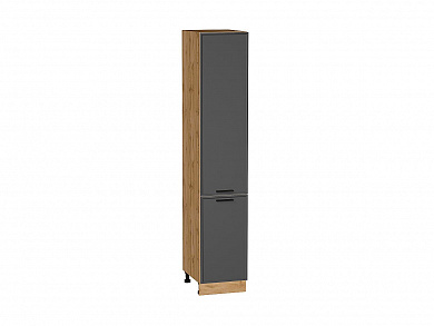 Шкаф пенал с 2-мя дверцами Фрейм 2132*400*580 Stormy Silk / Дуб Вотан