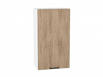 Шкаф верхний с 1-ой дверцей Флэт 920*500*318 Natural Casella Oak 2S / Белый