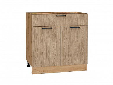 Шкаф нижний с 2-мя дверцами и ящиком Флэт 816*800*478 Natural Casella Oak 2S / Дуб Вотан