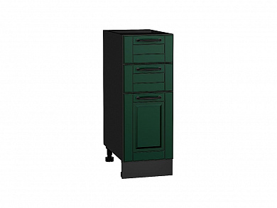 Шкаф нижний с 3-мя ящиками Дублин 816*300*478 Special Green / Graphite